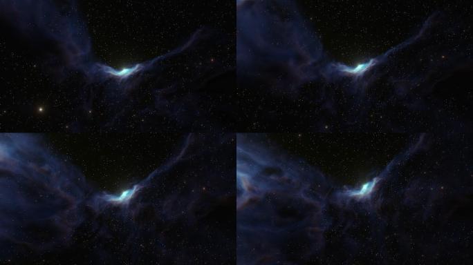 3D深空星云背景遨游光穿越