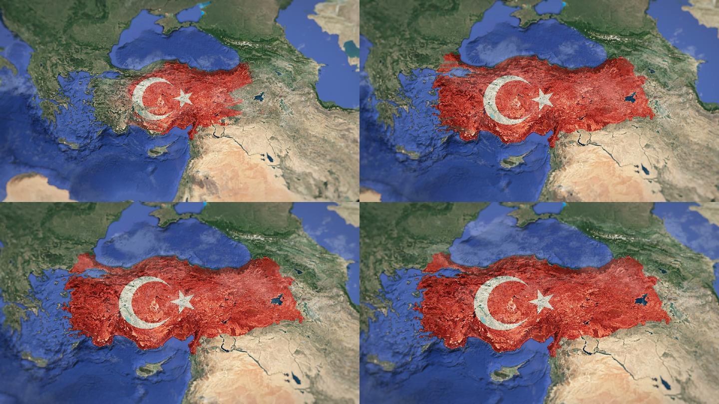 4K地图动画（土耳其）