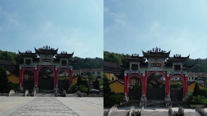 九华山风景区寺院4K航拍素材