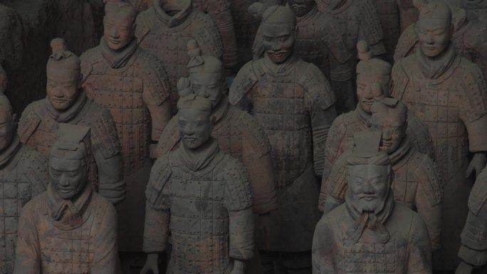 中国的兵马俑。西安文物