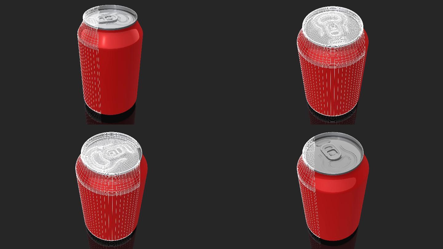 可乐罐部分三维展示建模