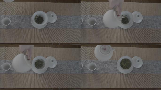 龙井茶 泡茶 4k素材 茶叶 茶道