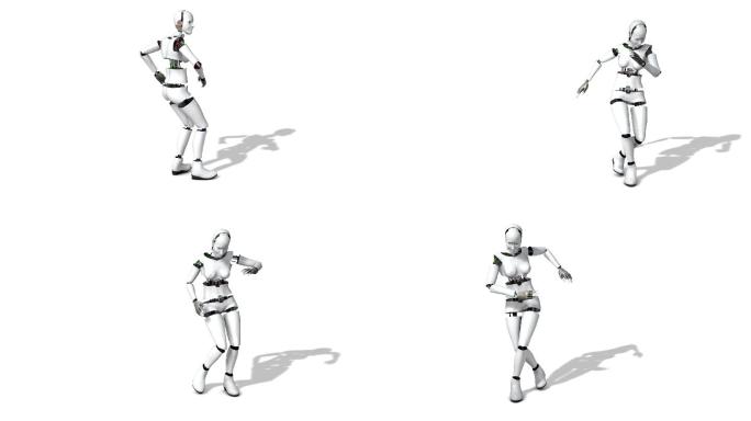 机器人半机器人女子跳萨尔萨舞