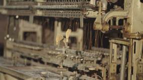 60 70年代蚕丝机纺纱机织布机视频素材