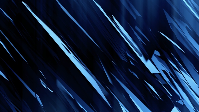 【4K时尚背景】蓝黑光影抽象碎片立体斜线