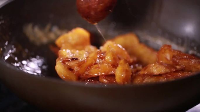 【镜头合集】拔丝红薯拔丝苹果糖浆制作