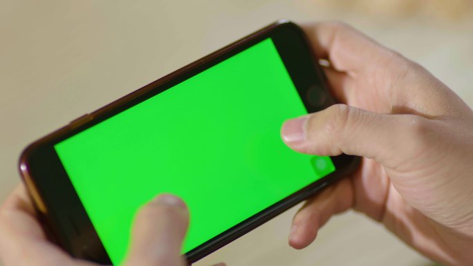 4K横屏玩手机游戏屏幕绿屏抠像
