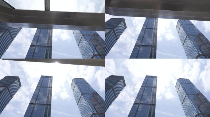4K正版-城市中心商业区商务写字楼大厦