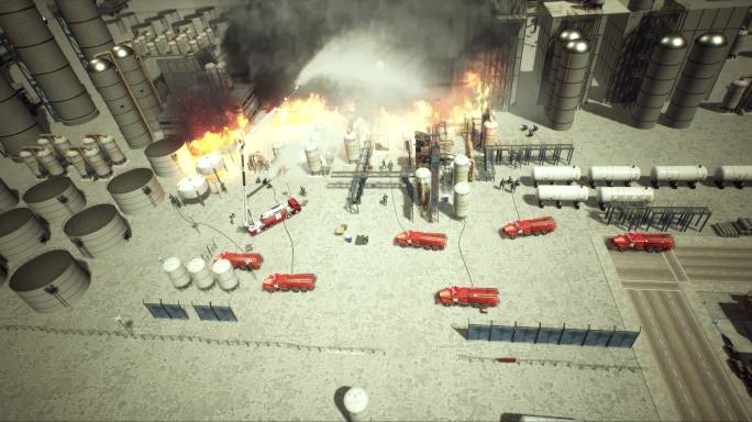 三维化工厂管道爆炸