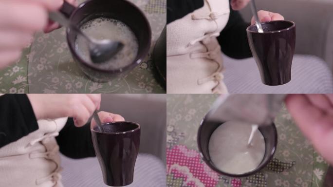 【镜头合集】冲泡奶粉喝奶粉乳清蛋白粉