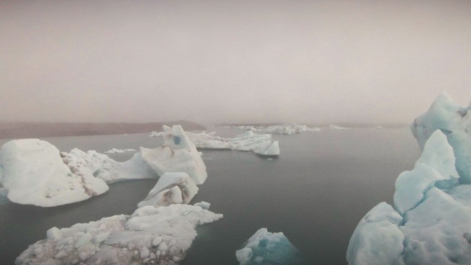 Jokulsarlon冰川泻湖冰岛FPV无人机飞行视频Jökulsarlon冰山