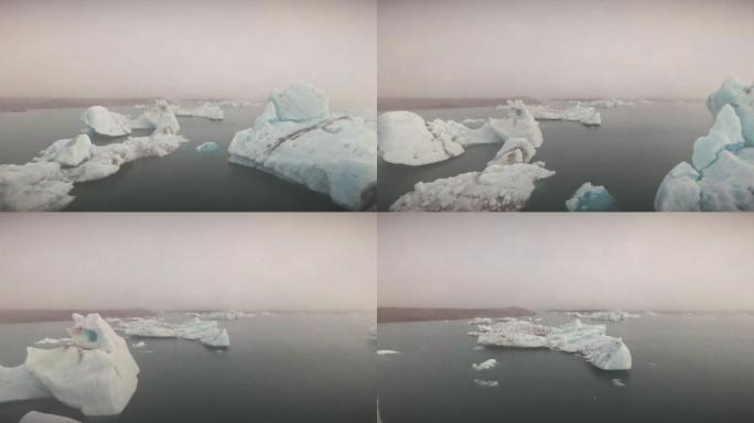 Jokulsarlon冰川泻湖冰岛FPV无人机飞行视频Jökulsarlon冰山