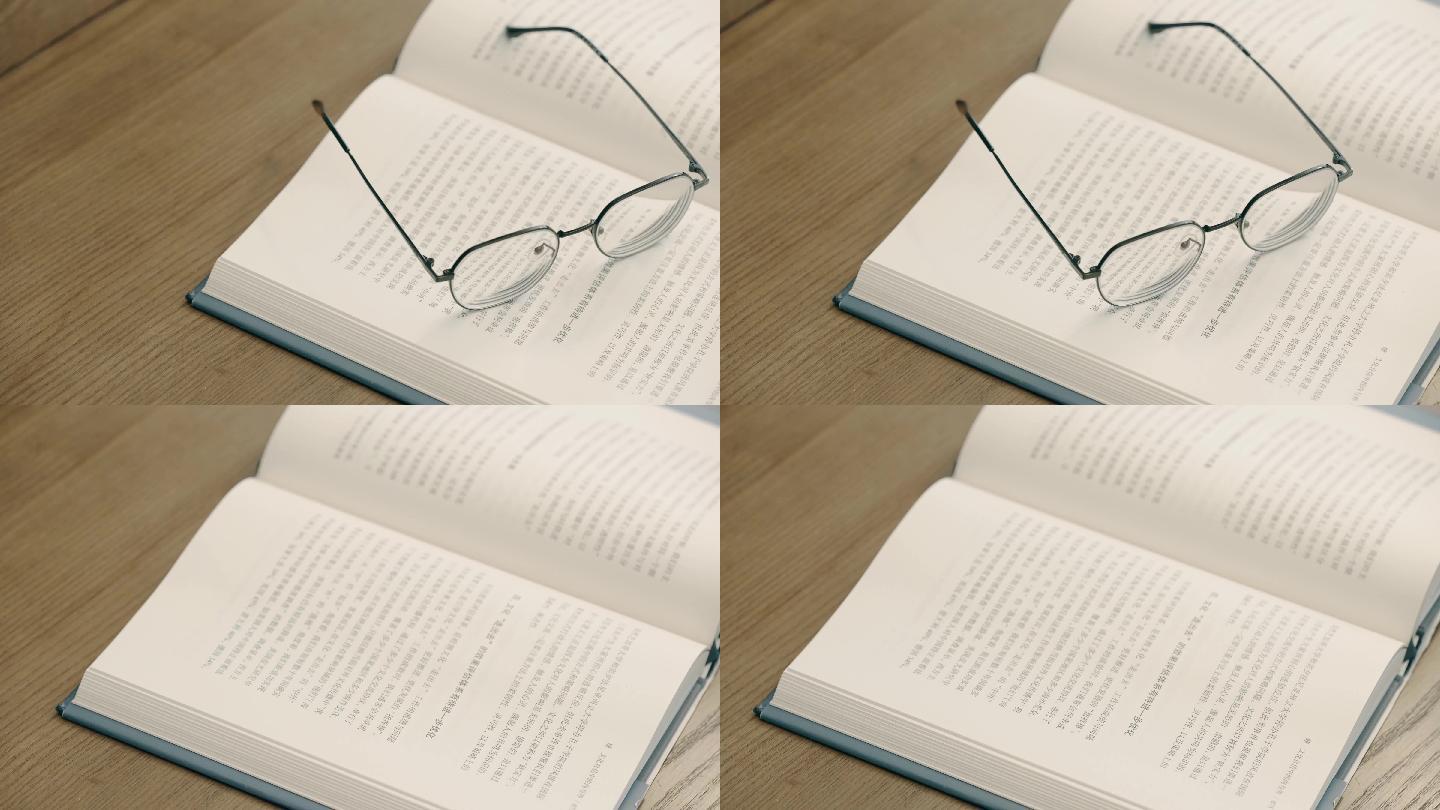 拿眼镜看书写字