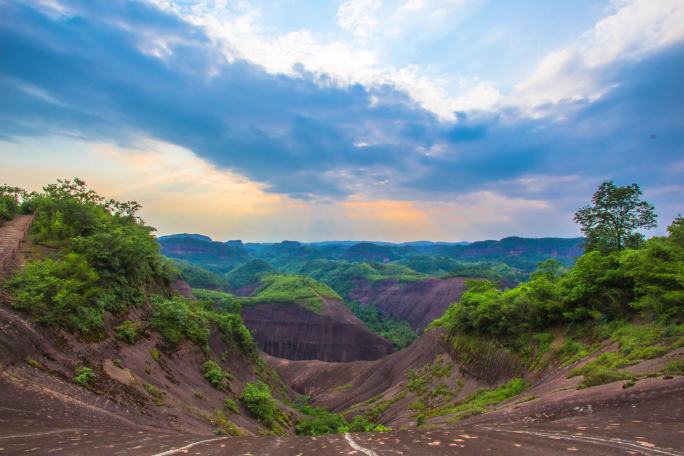 湖南省郴州市风景风光飞天山高椅岭延时摄影