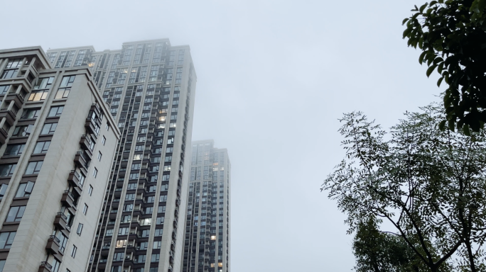 4k 大雾 能见度低的回南天 雾气