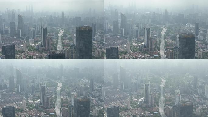 4K原素材-上海空城，延安东路高架