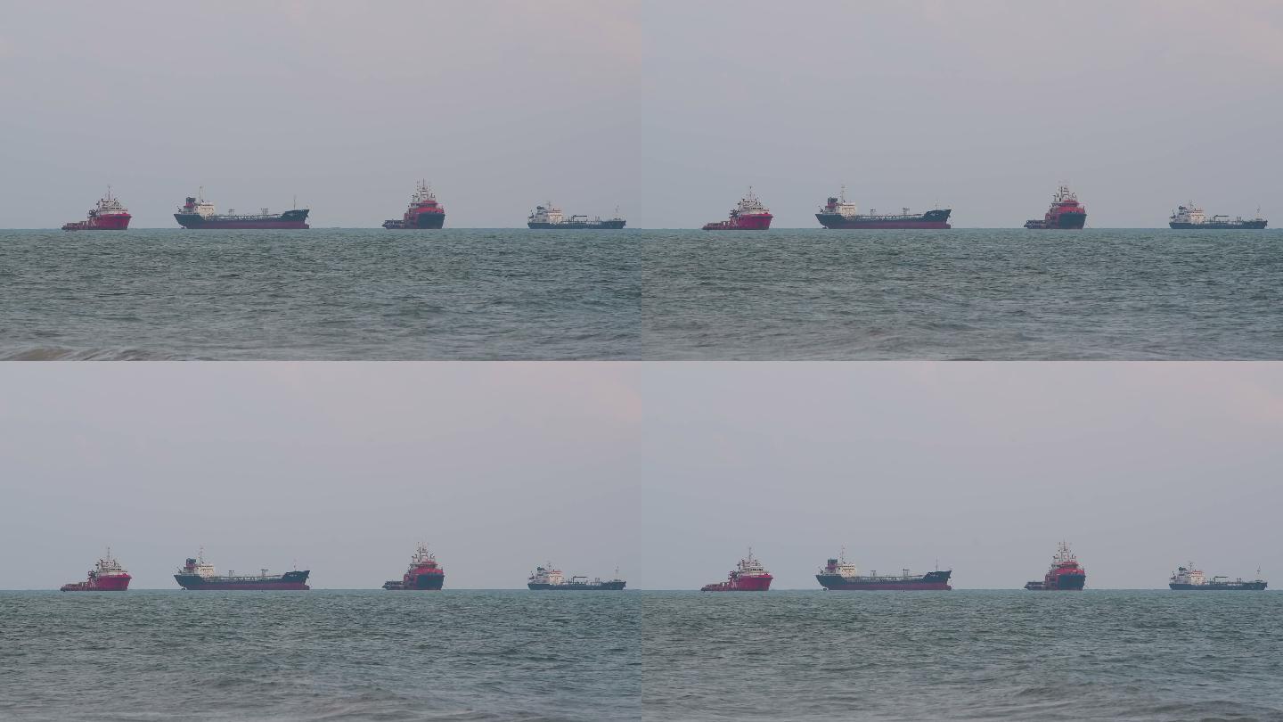海上航行的油轮码头进出口船只吞吐量跨境交