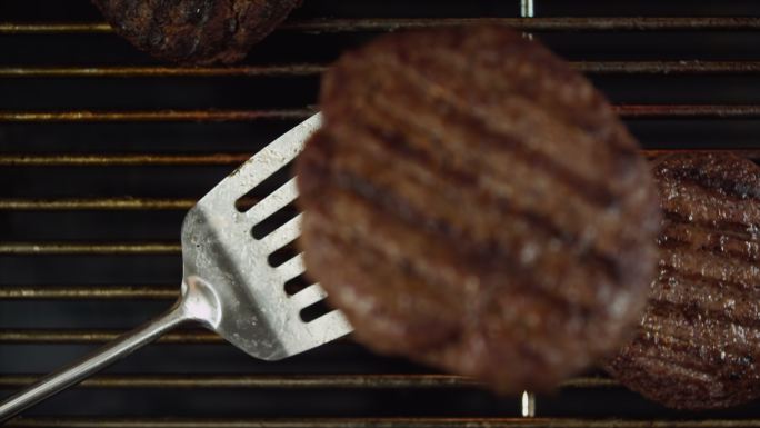 烧烤牛肉饼超慢动作