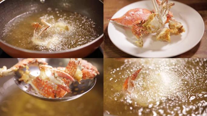 【镜头合集】肉蟹煲油炸梭子蟹  (3)