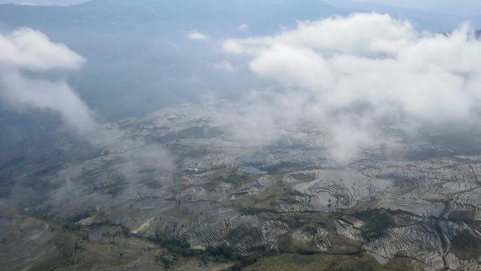 航拍红河撒玛坝梯田