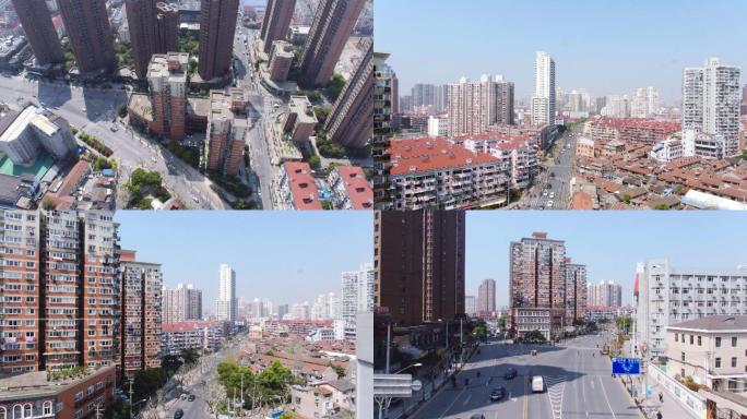 上海城市住宅区景观航拍