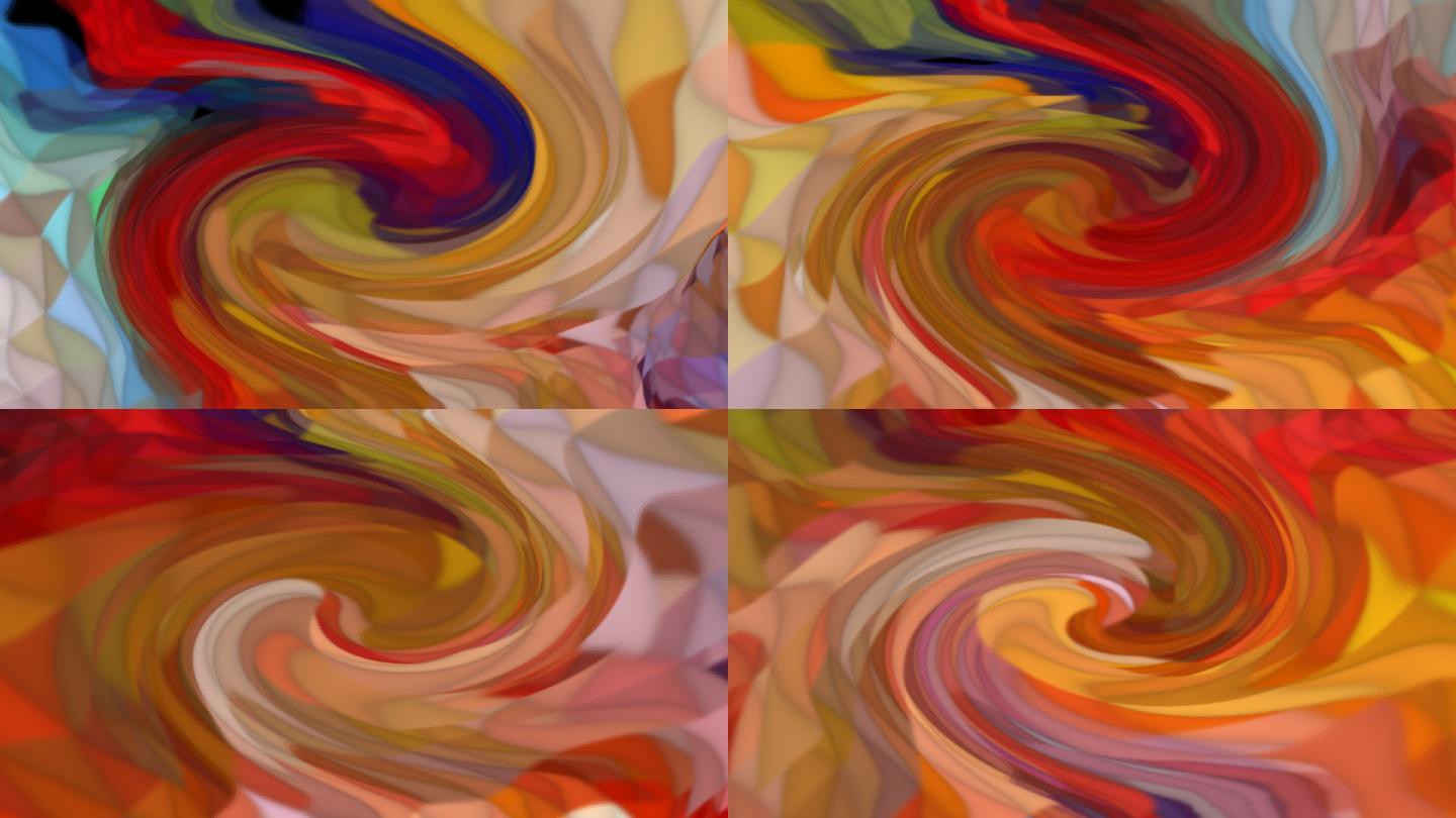 4k抽象艺术流体旋涡创意投影背景短片