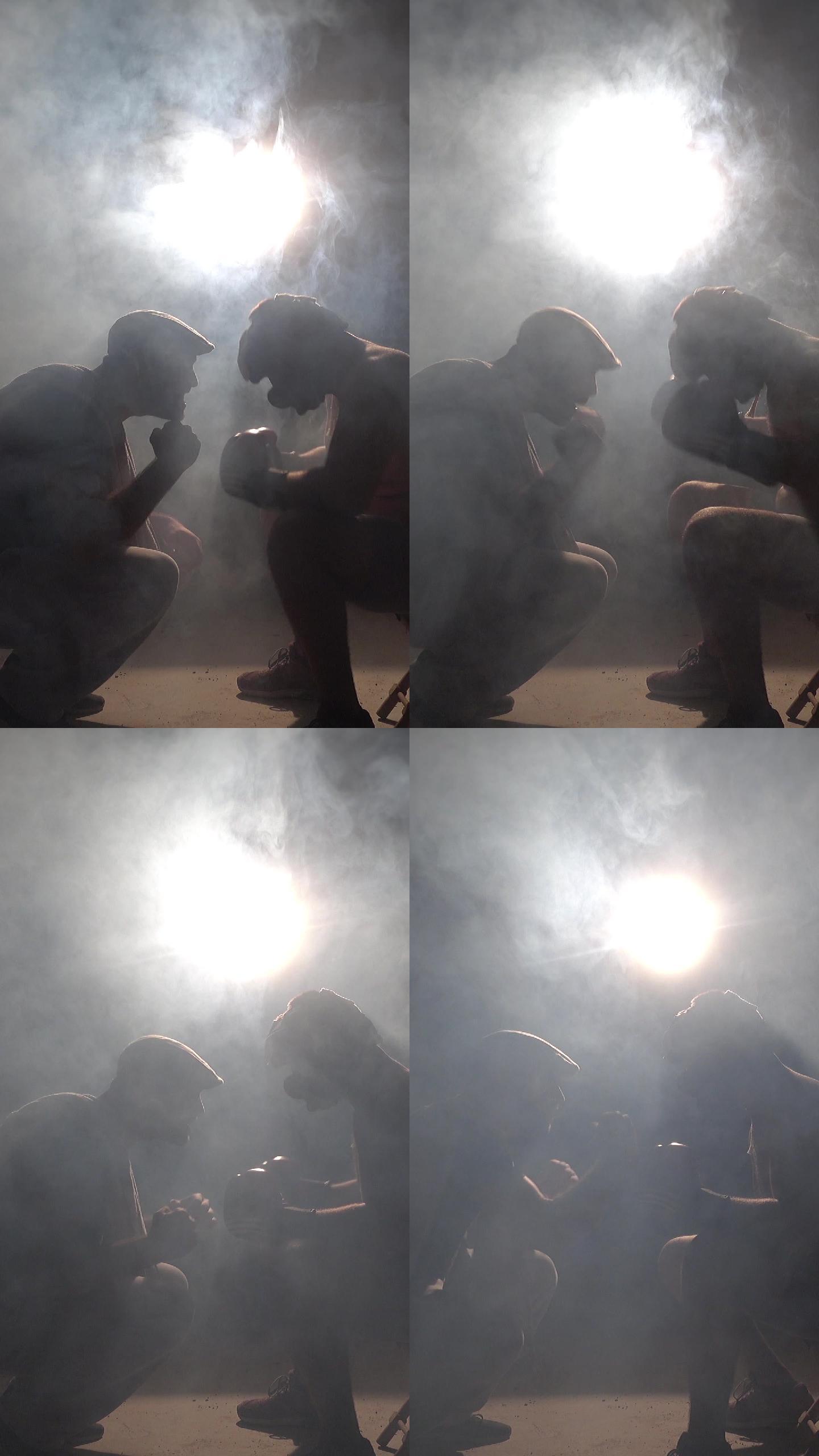 垂直视频激励教练拳击手