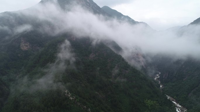 安徽皖南山区绩溪航拍素材