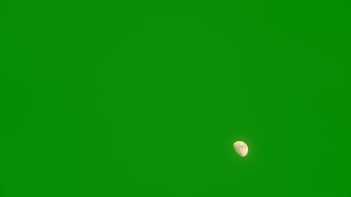 绿色背景上的月亮月亮通道