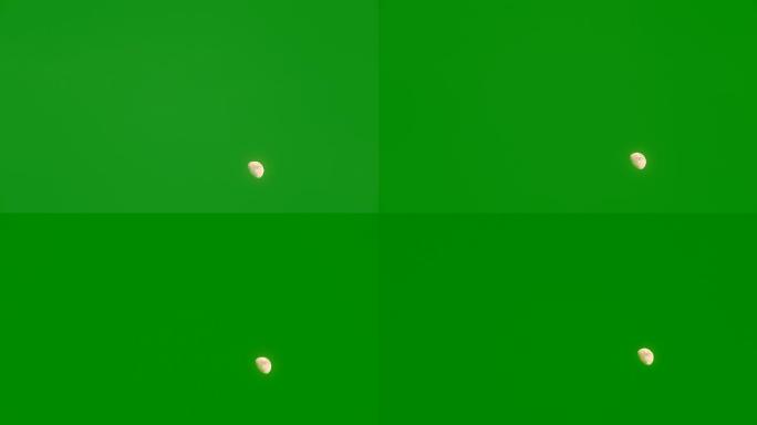 绿色背景上的月亮月亮通道