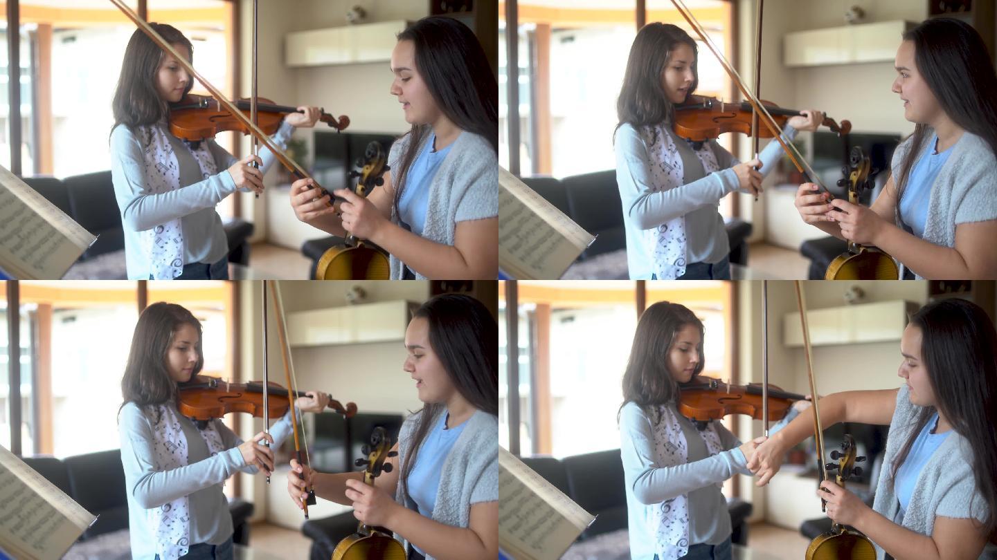 该学小提琴了练习小提琴