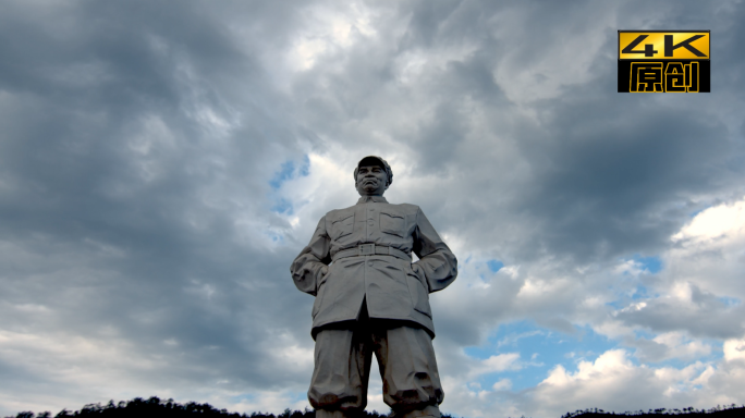江西瑞金李德革命烈士雕像延时