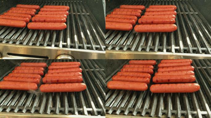 猪肉Bratwurst Bangers户外烧烤科罗拉多州西部烹饪4K视频系列