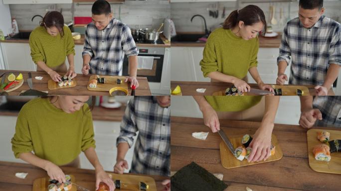 日本女性B卷整理三文鱼寿司卷