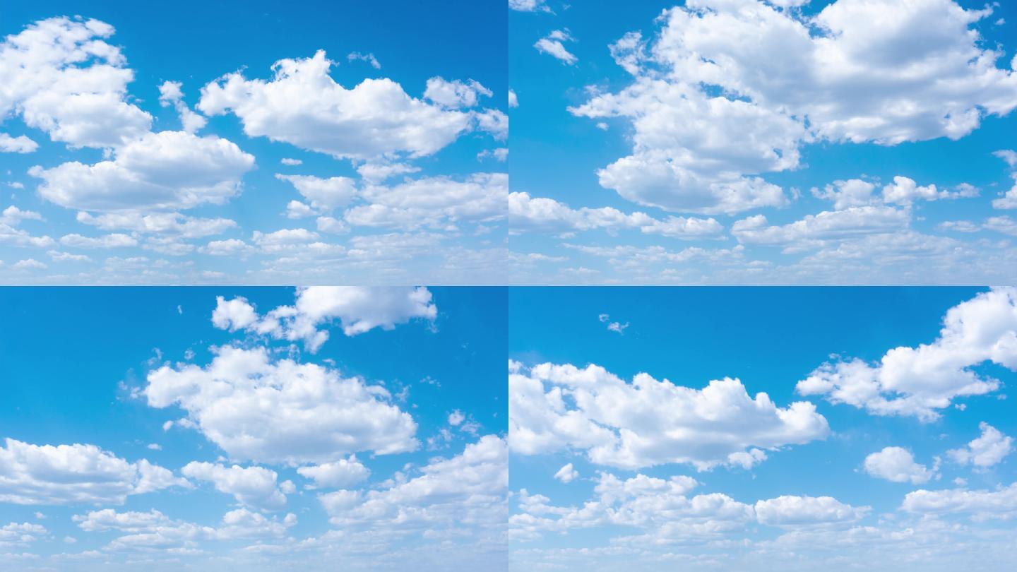 【4K】蓝天白云天空延时18秒