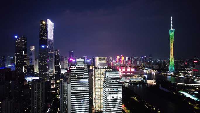 广州珠江新城现代城市之夜