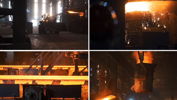 钢铁厂炼钢厂生产素材