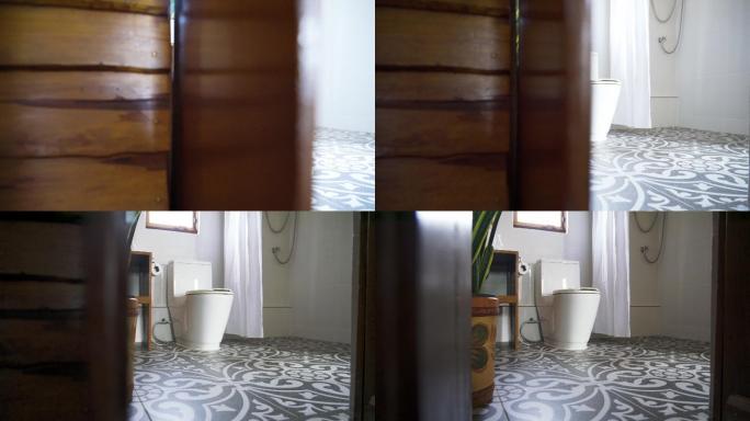 现代泰式浴室漩涡花纹瓷砖地板