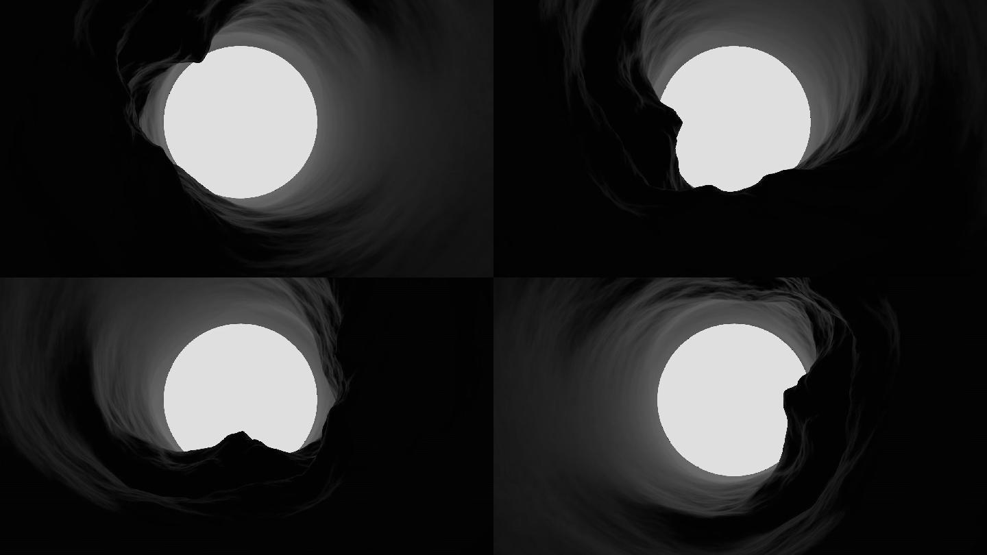三维-抽象圆形山洞漩涡