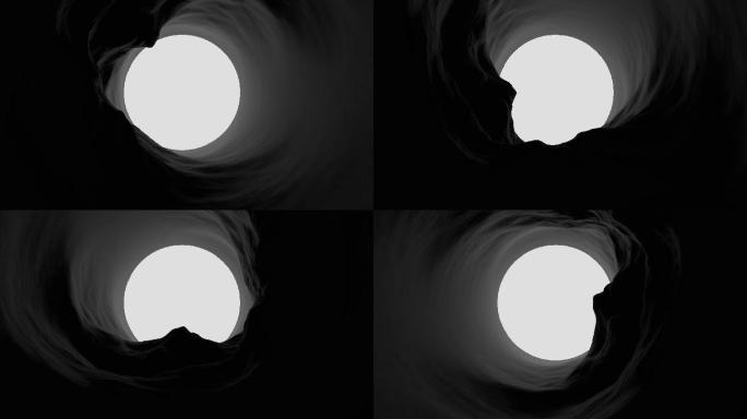 三维-抽象圆形山洞漩涡