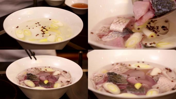 【镜头合集】葱姜水腌制鱼肉去腥 (3)