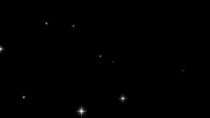4K透明星星20秒无限循环闪烁（素材）