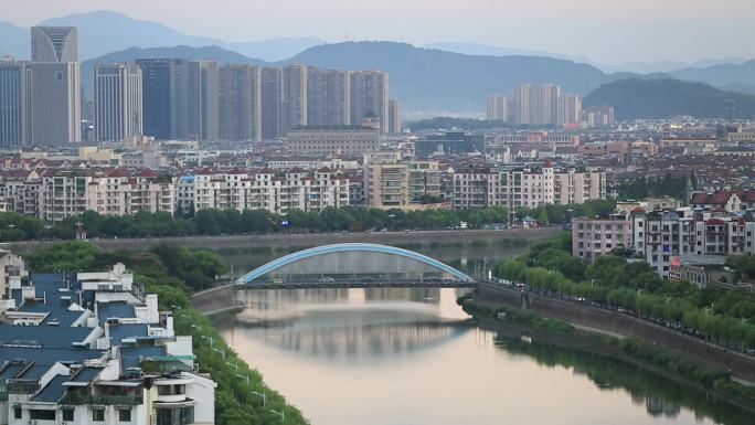 浙江绍兴诸暨西施故里浦阳江城区老茅渚埠桥