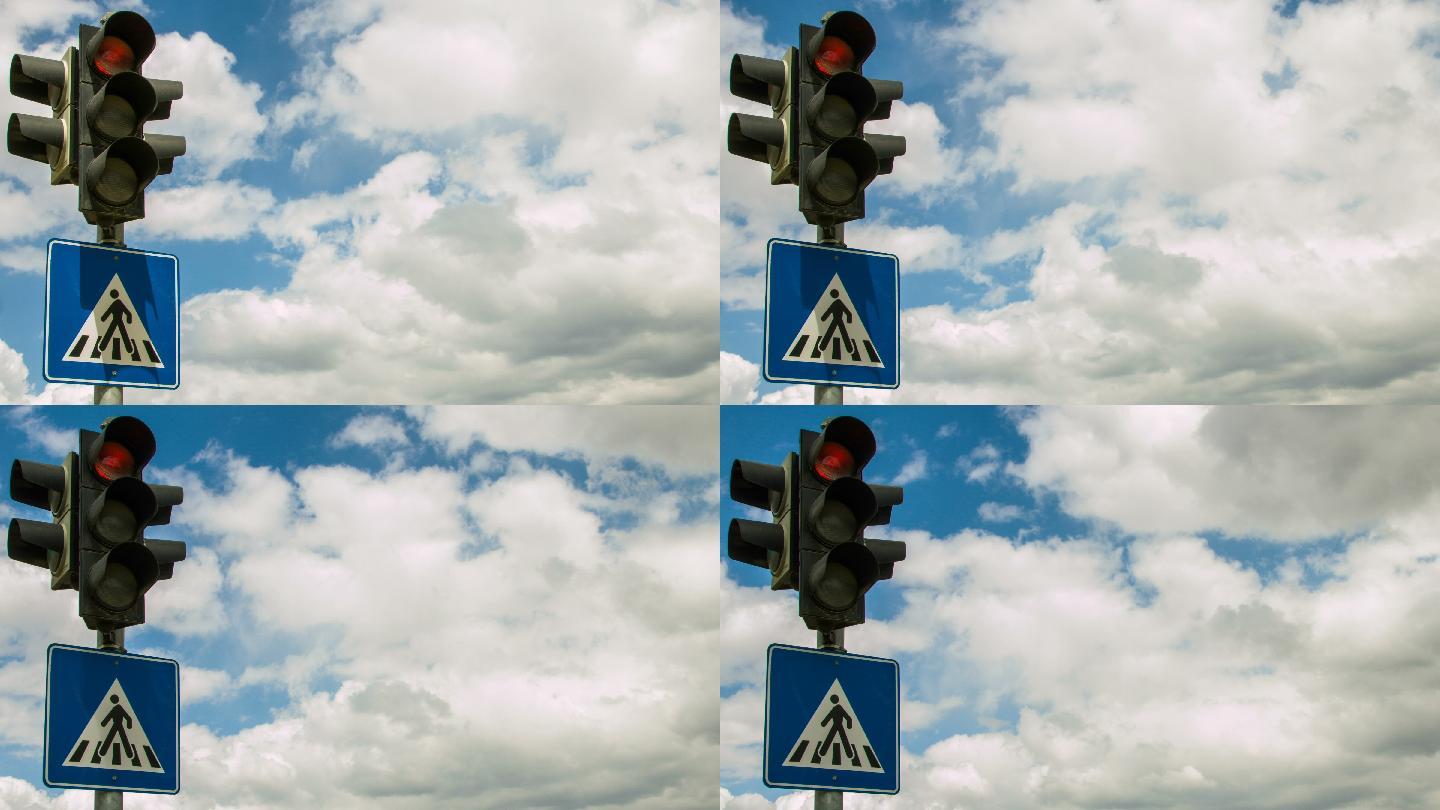 交通灯和人行横道标志延时