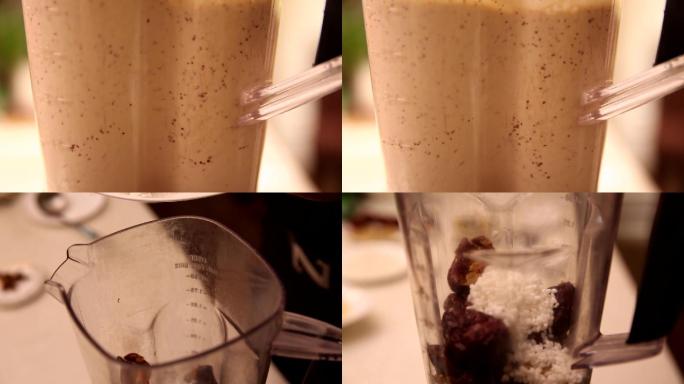 【镜头合集】搅拌机榨汁机制作五谷豆浆