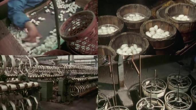 70年代丝织品丝绸蚕丝加工