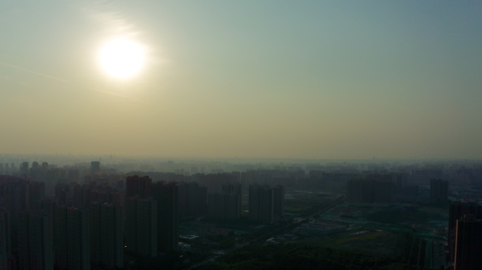 合集_雾霾城市污染4k航拍