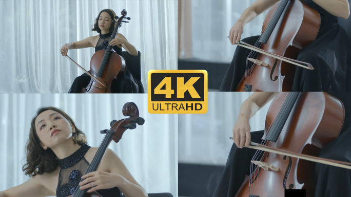 4K大提琴芭蕾舞钢琴乐器视频素材