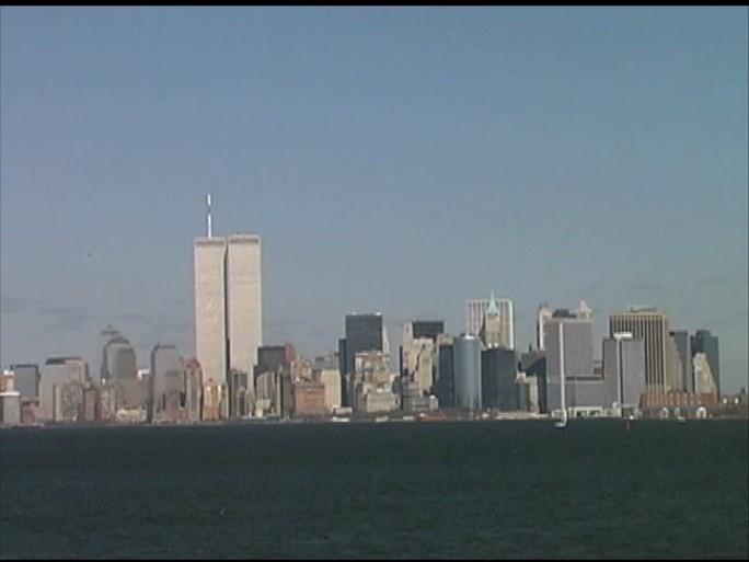 纽约曼哈顿世贸中心（Wide）2001年8月从船上
