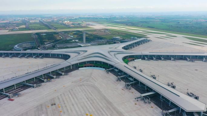 青岛胶东国际机场航拍4K-大国工程基建